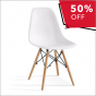 REPLICA EAMES DSW EIFFEL DINING CHAIR WHITE NATURAL BEECH WOOD 4 PACK