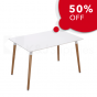 EDWARD DINING TABLE RECTANGLE WHITE NATURAL 120 x 80 x 75CM