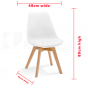VIVA CHAIR WHITE NATURAL BEECH WOOD 4 PACK