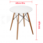 REPLICA EAMES DSW TABLE KIDS WHITE NATURAL BEECH WOOD 52 x 49 x 82CM