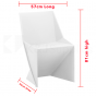 ORIGAMI SWAN CHAIR WHITE 4 PACK