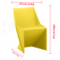 ORIGAMI SWAN CHAIR YELLOW 2 PACK