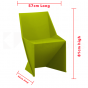 ORIGAMI SWAN CHAIR GREEN 2 PACK