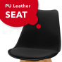 VIVA CHAIR BLACK NATURAL BEECH WOOD 4 PACK