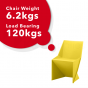ORIGAMI SWAN CHAIR YELLOW 2 PACK