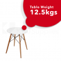 REPLICA EAMES DSW EIFFEL DINING TABLE ROUND WHITE NATURAL BEECH WOOD 80 x 72CM