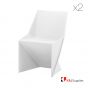 ORIGAMI SWAN CHAIR WHITE 2 PACK
