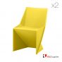 ORIGAMI SWAN CHAIR YELLOW 2 PACK