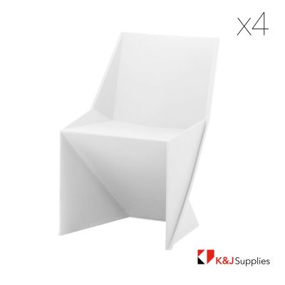 ORIGAMI SWAN CHAIR WHITE 4 PACK