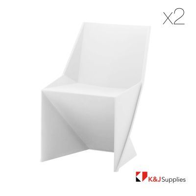 ORIGAMI SWAN CHAIR WHITE 2 PACK