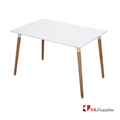 EDWARD DINING TABLE RECTANGLE WHITE NATURAL 120 x 80 x 75CM