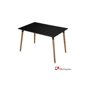 EDWARD DINING TABLE RECTANGLE BLACK NATURAL BEECH WOOD 120 x 80 x 75CM