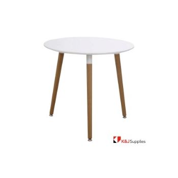 VIVA DINING TABLE OVAL WHITE NATURAL BEECH WOOD 100 x 75CM