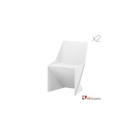 ORIGAMI SWAN CHAIR WHITE 2 PACK