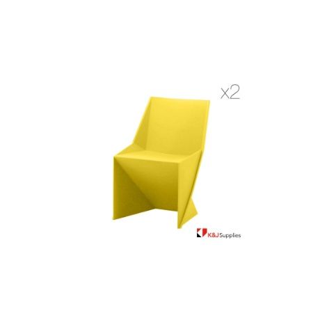 ORIGAMI SWAN CHAIR YELLOW 2 PACK