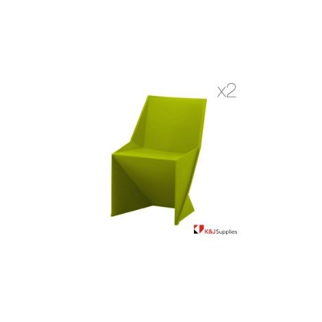 ORIGAMI SWAN CHAIR GREEN 2 PACK