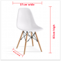 REPLICA EAMES DSW EIFFEL DINING CHAIR WHITE NATURAL BEECH WOOD 4 PACK