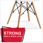 REPLICA EAMES DSW EIFFEL DINING CHAIR WHITE NATURAL BEECH WOOD 4 PACK